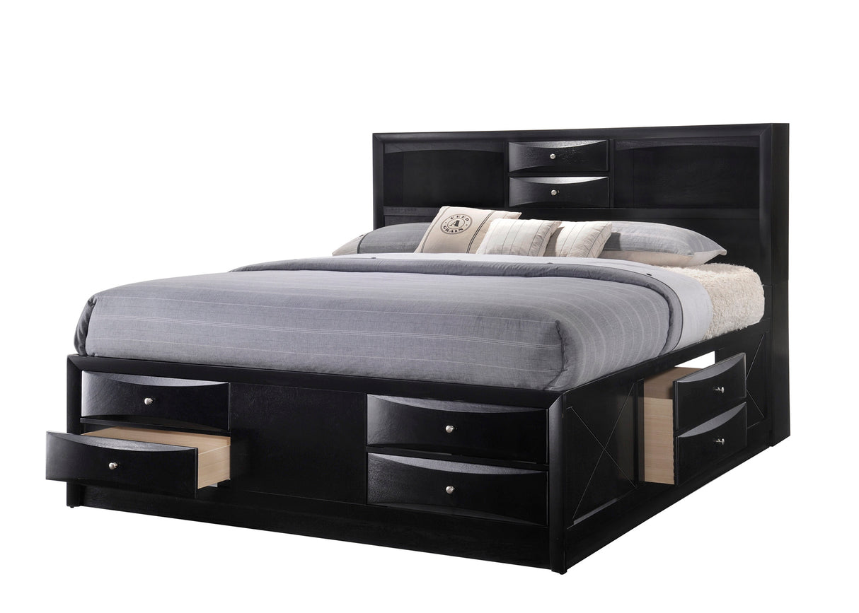 Emily Black Storage Platform Bedroom Set from Crown Mark - Luna Furniture