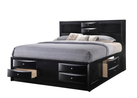 Emily Black Storage Platform Bedroom Set from Crown Mark - Luna Furniture