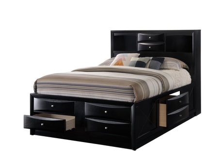 Emily Black Storage Platform Bedroom Set from Crown Mark - Luna Furniture