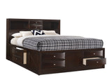 Emily Dark Cherry King Storage Platform Bed from Crown Mark - Luna Furniture