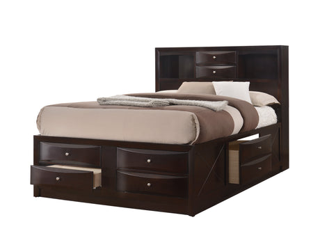 Emily Dark Cherry Storage Platform Bedroom Set from Crown Mark - Luna Furniture