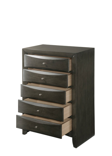 Emily Gray Storage Platform Bedroom Set from Crown Mark - Luna Furniture