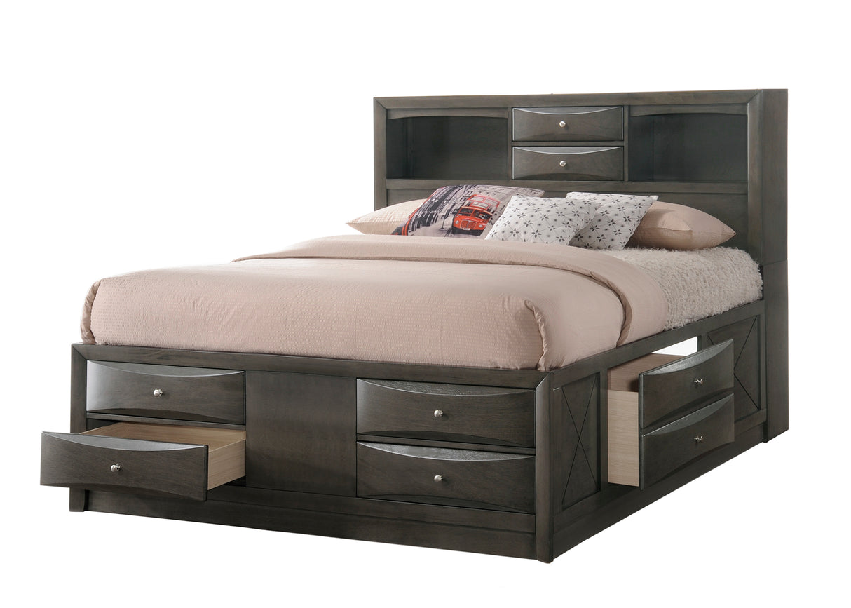 Emily Gray Storage Platform Bedroom Set from Crown Mark - Luna Furniture