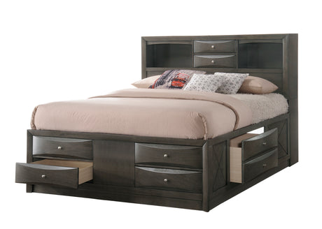 Emily Gray Storage Platform Bedroom Set from Crown Mark - Luna Furniture