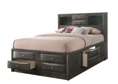 Emily Gray Storage Platform Bedroom Set from Crown Mark - Luna Furniture