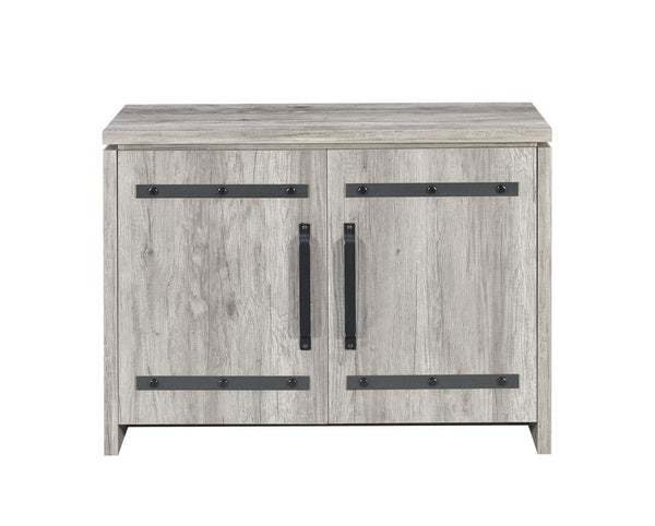 Enoch Gray Driftwood 2-Door Accent Cabinet