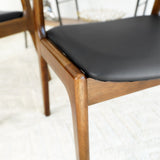 Enzo Black Leather Dining Chair (Set of 2) from Midinmod - Luna Furniture