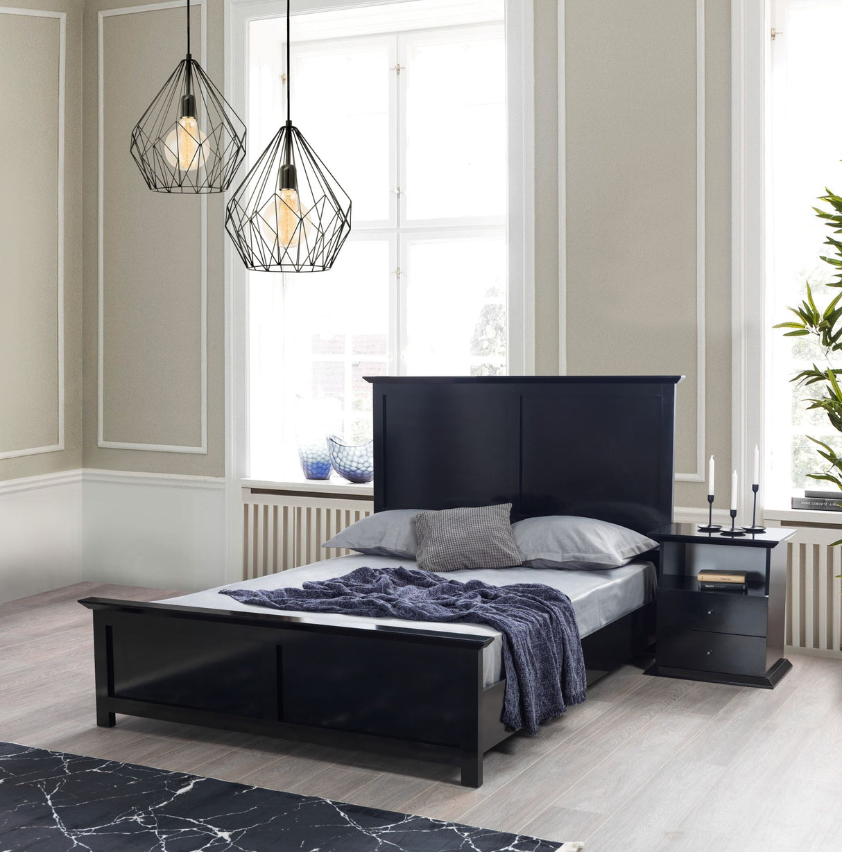 Erika Black 4-Piece Queen Bedroom Set from Nova Furniture - Luna Furniture