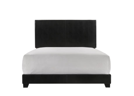 Erin Black PU Leather Full Upholstered Bed from Crown Mark - Luna Furniture