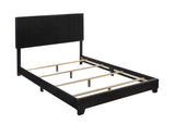 Erin Black PU Leather Queen Upholstered Bed from Crown Mark - Luna Furniture