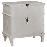 Evangeline Ivory and Silver Oak Upholstered 5-Piece California King Platform Bedroom Set from Coaster - Luna Furniture