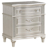 Evangeline Silver Oak 3-Drawer Nightstand from Coaster - Luna Furniture