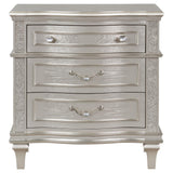 Evangeline Silver Oak 3-Drawer Nightstand from Coaster - Luna Furniture
