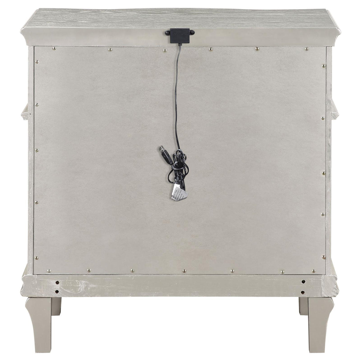 Evangeline Silver Oak 3-Drawer Nightstand from Coaster - Luna Furniture