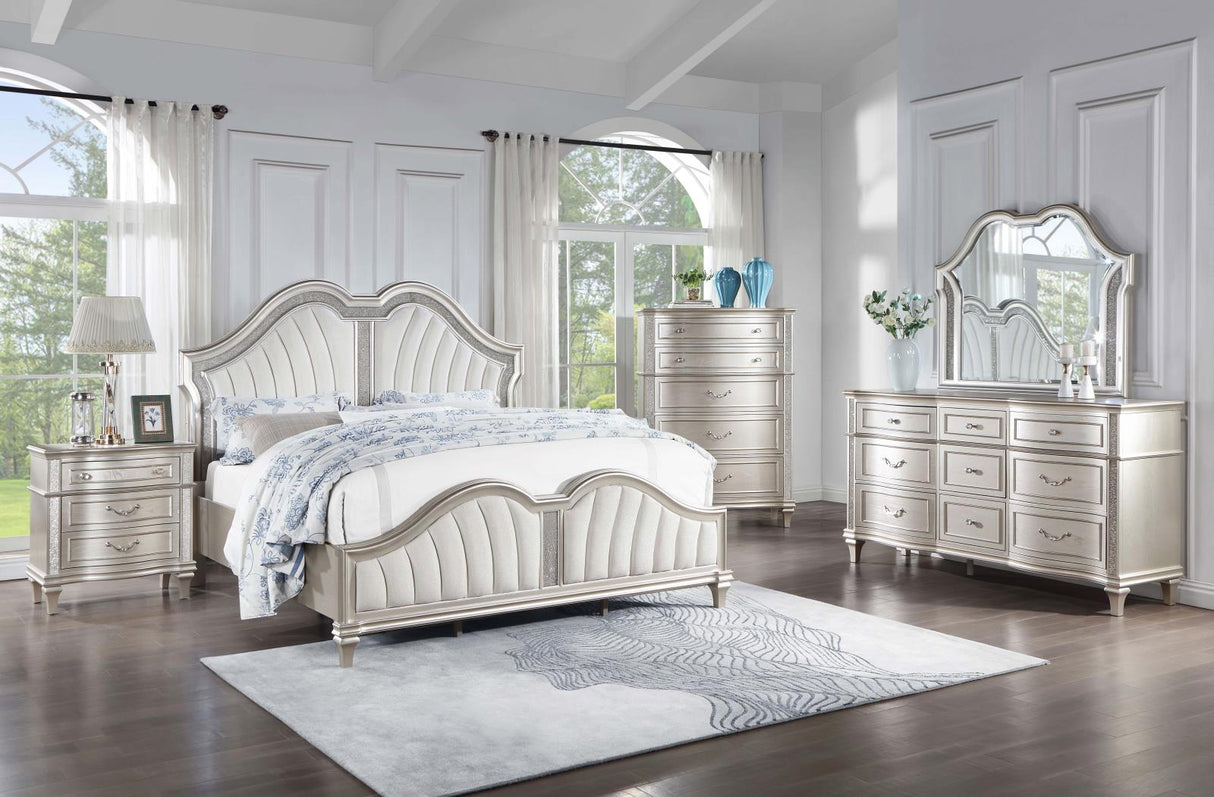 Evangeline Silver Oak 3-Drawer Nightstand from Coaster - Luna Furniture