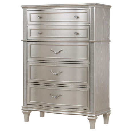 Evangeline Silver Oak 6-Drawer Chest from Coaster - Luna Furniture