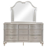 Evangeline Silver Oak 9-Drawer Dresser with Mirror from Coaster - Luna Furniture