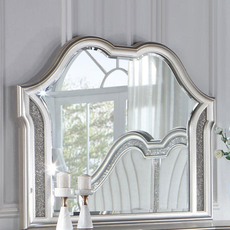 Evangeline Silver Oak Camel Top Dresser Mirror (Mirror Only) from Coaster - Luna Furniture