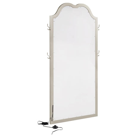 Evangeline Silver Oak Full Length LED Floor Mirror from Coaster - Luna Furniture