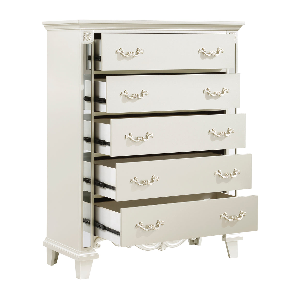 Ever Champagne Mirrored Chest from Homelegance - Luna Furniture