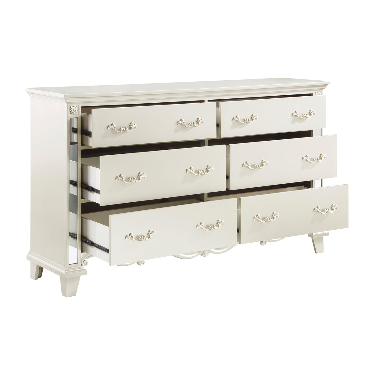 Ever Champagne Mirrored Dresser from Homelegance - Luna Furniture