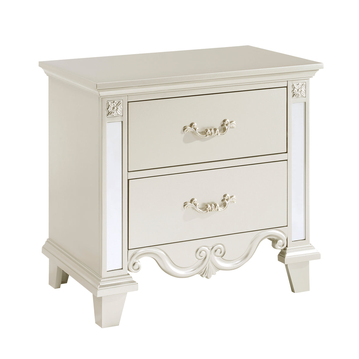 Ever Champagne Mirrored Nightstand from Homelegance - Luna Furniture
