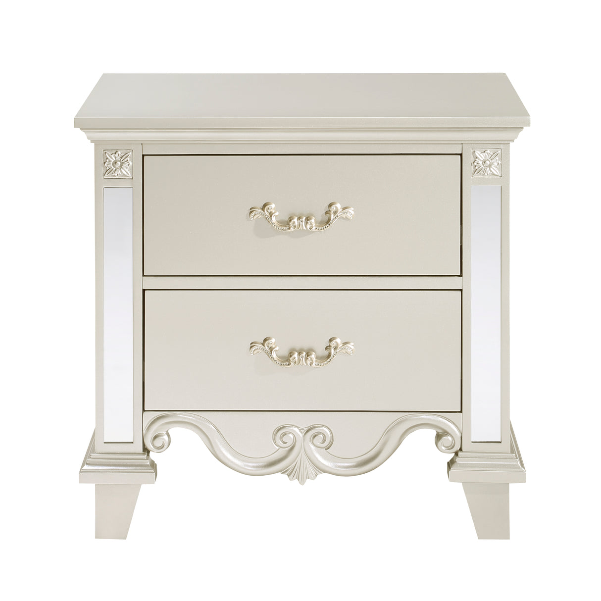 Ever Champagne Mirrored Nightstand from Homelegance - Luna Furniture