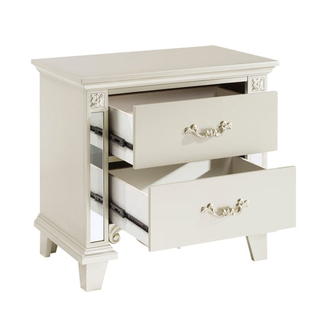 Ever Champagne Mirrored Nightstand from Homelegance - Luna Furniture