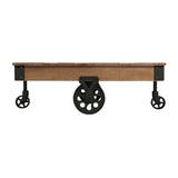 Factory Rustic Brown Cocktail Table from Homelegance - Luna Furniture