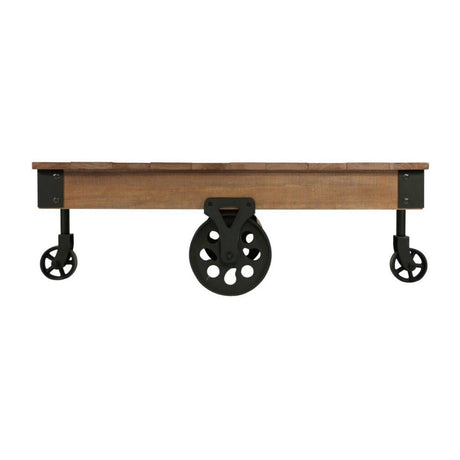 Factory Rustic Brown Cocktail Table from Homelegance - Luna Furniture