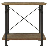 Factory Rustic Poplar End Table from Homelegance - Luna Furniture