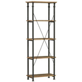 Factory Rustic Poplar & Metal Bookcase from Homelegance - Luna Furniture