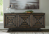 Fair Ridge Distressed Black Accent Cabinet from Ashley Furniture - Luna Furniture