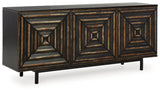 Fair Ridge Distressed Black Accent Cabinet from Ashley Furniture - Luna Furniture