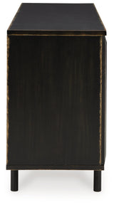 Fair Ridge Distressed Black Accent Cabinet from Ashley Furniture - Luna Furniture