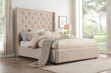 Fairborn Beige King Upholstered Storage Platform Bed from Homelegance - Luna Furniture