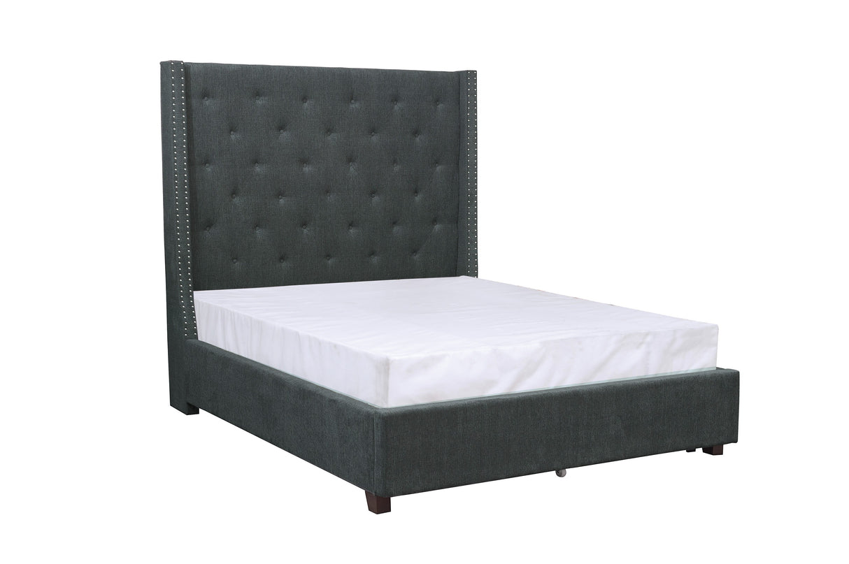 Fairborn Gray Full Upholstered Platform Bed from Homelegance - Luna Furniture
