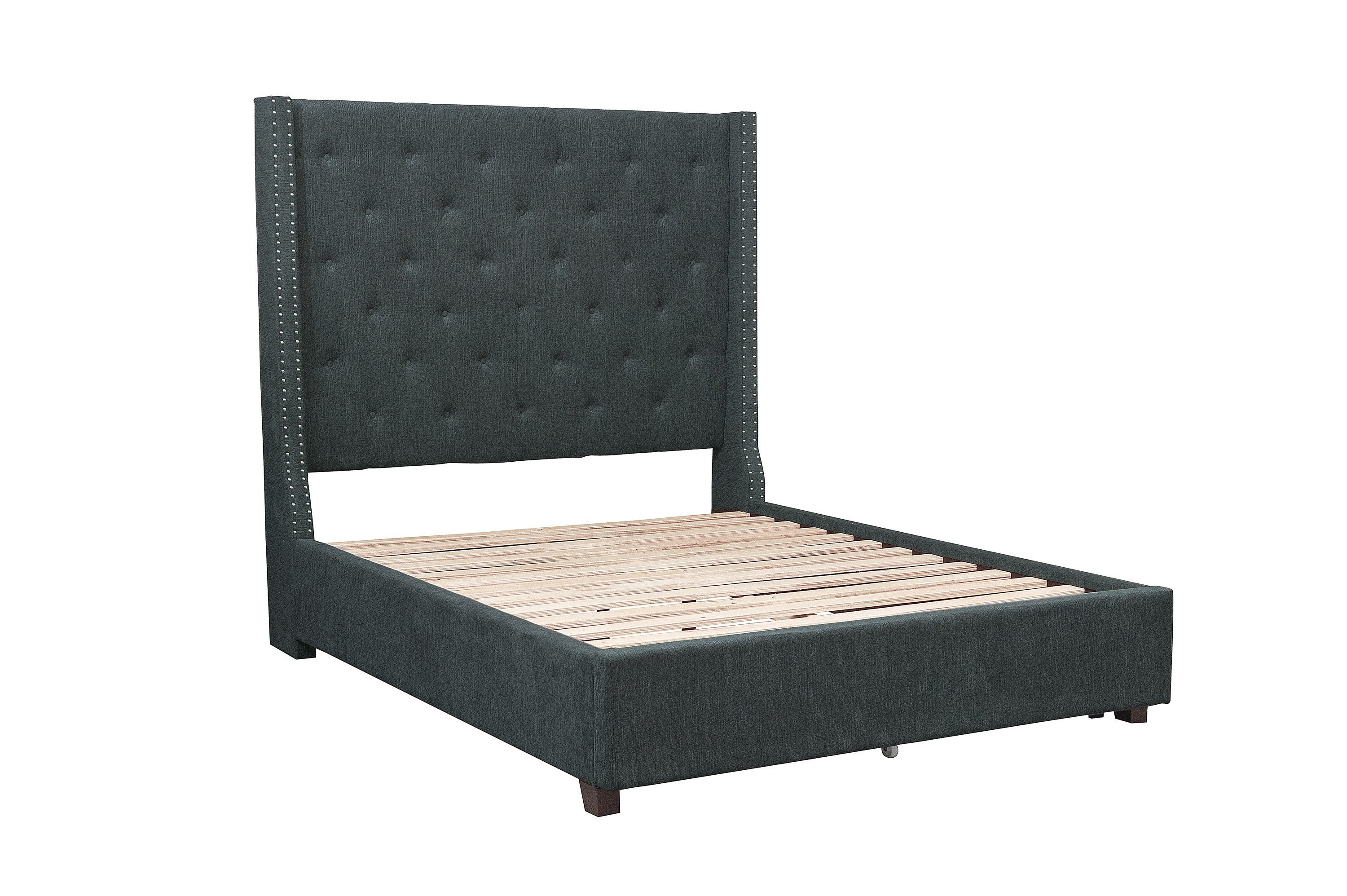 Fairborn Gray Full Upholstered Storage Platform Bed from Homelegance - Luna Furniture