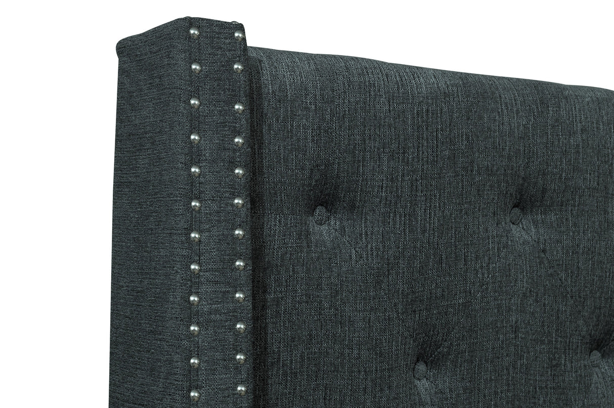 Fairborn Gray King Upholstered Platform Bed from Homelegance - Luna Furniture