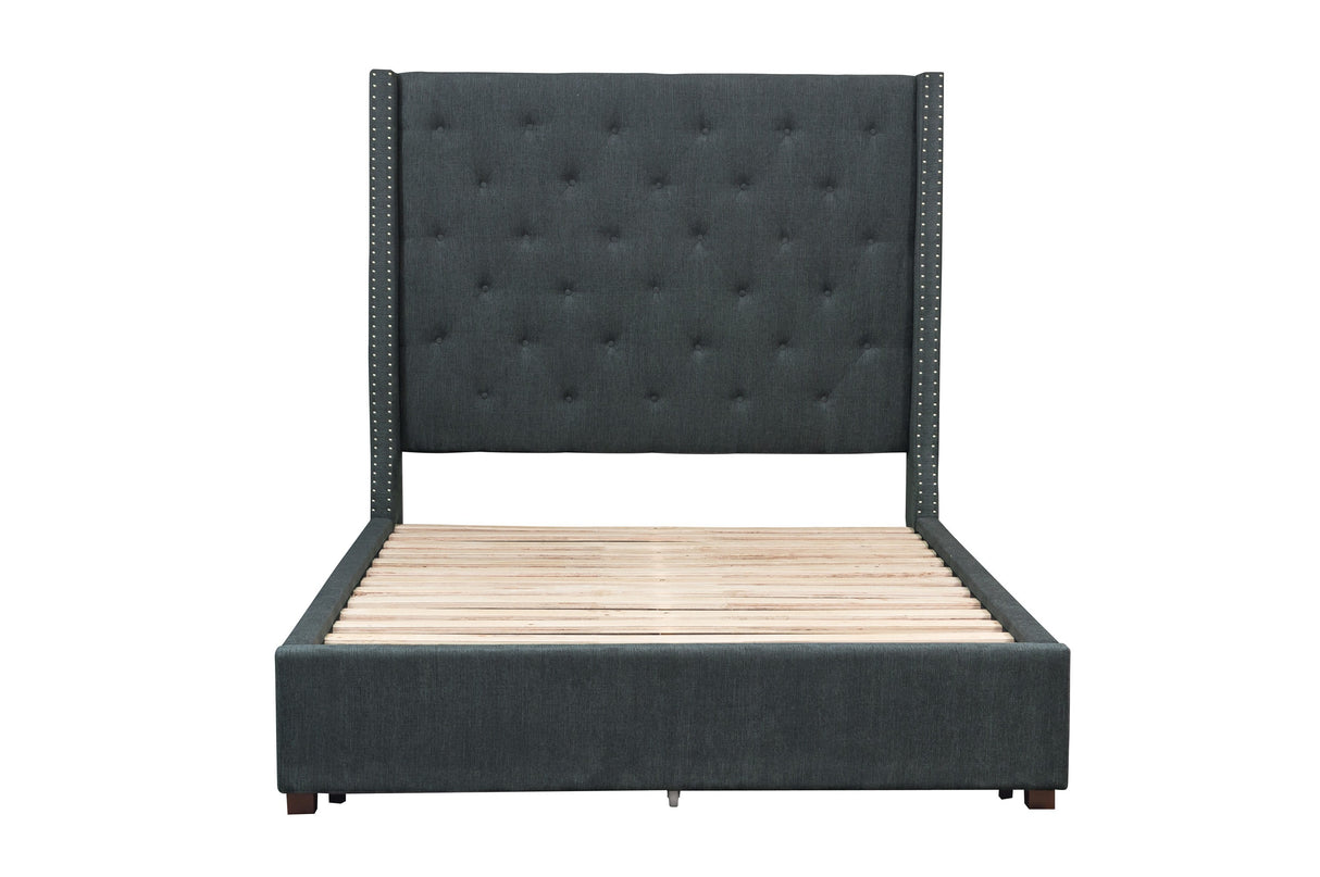 Fairborn Gray Queen Upholstered Platform Bed from Homelegance - Luna Furniture