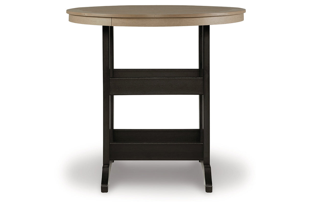 Fairen Trail Black/Driftwood Bar Table from Ashley - Luna Furniture