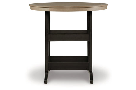 Fairen Trail Black/Driftwood Bar Table from Ashley - Luna Furniture