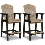 Fairen Trail Black/Driftwood Barstool from Ashley - Luna Furniture
