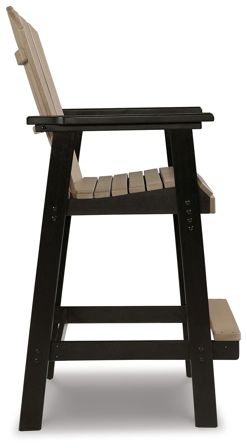 Fairen Trail Black/Driftwood Barstool (Set of 2) - Luna Furniture