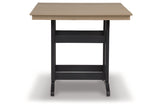 Fairen Trail Black/Driftwood Outdoor Counter Height Dining Table from Ashley - Luna Furniture