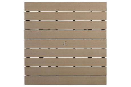 Fairen Trail Black/Driftwood Outdoor Counter Height Dining Table from Ashley - Luna Furniture