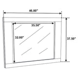 Felicity Glossy White 5-Piece Full Bedroom Set with LED Headboard and Mirror from Coaster - Luna Furniture