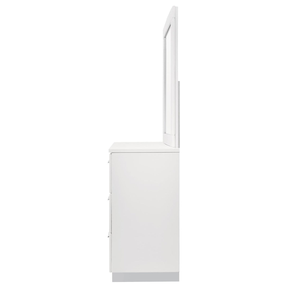 Felicity Glossy White 6-Drawer Dresser with Mirror from Coaster - Luna Furniture