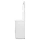 Felicity Glossy White 6-Drawer Dresser with Mirror from Coaster - Luna Furniture