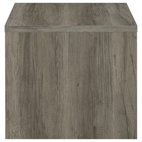 Felix Gray Driftwood 1-Drawer Square Engineered Wood End Table from Coaster - Luna Furniture